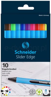 Schneider Zestaw Długopisów  Slider Edge, Xb, 10 Szt., Miks Kolorów 