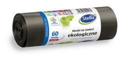 Stella Worki na śmieci ekologiczne, 60 l, 10 szt., czarny