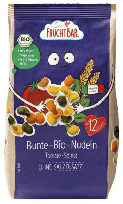 Fruchtbar Makaron z pszenicy durum z pomidorami i szpinakiem po 12 miesiącu BIO 300 g