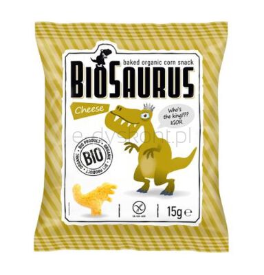 Biosaurus Chrupki Kukurydziane Dinozaury O Smaku Serowym Bezgl. Bio 15 G