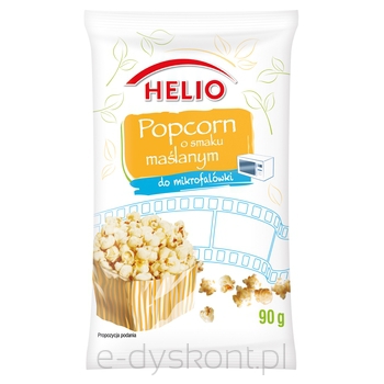 Helio Popcorn Do Mikrofalówki O Smaku Maślanym 90 G 