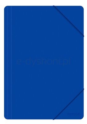 Office Products Teczka z gumką, A4, PP, 500mikr., 3-skrz., niebieska 