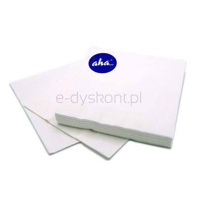 AHA Serwetki 3-warstwowe, składanie 1/4, 33x33cm, 20 szt., białe