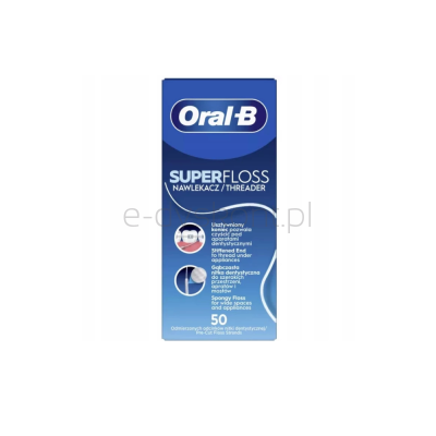 Oral-B Nić dentystyczna Super Floss 50 odmierzonych odcinków