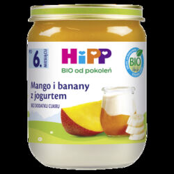 Hipp Mango I Banany Z Jogurtem Bio, Po 6. M-Cu, 160 G
