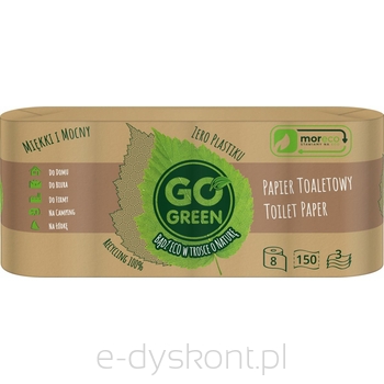 Go Green Papier Toaletowy 8 Rolek 3-Warstwowy