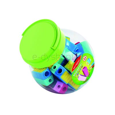 Keyroad Temperówka plastikowa Color Mate, podwójna, w tubie, mix kolorów