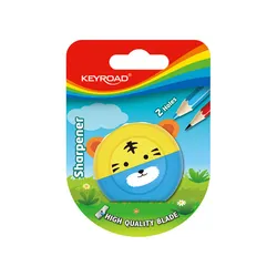 Keyroad Temperówka Speedy Snail, plastikowa, podwójna, blister, mix kolorów