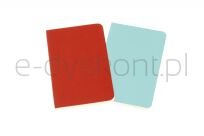 Zestaw 2 zeszytów Moleskine Volant, XS, 6,5x10,5cm, w linie, 56 stron, coral orange/aquamarine - 2