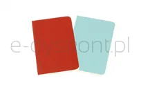 Zestaw 2 zeszytów MOLESKINE Volant, XS, 6,5x10,5cm, w linie, 56 stron, coral orange/aquamarine - 2