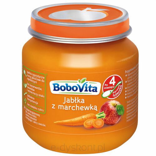 Bobovita Deserek Jabłka Z Marchewką Po 4 Miesiącu 125G