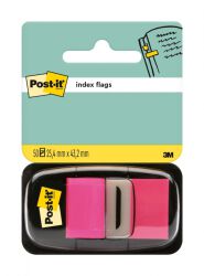 Post-It Zakładki Indeksujące (680-21), Pp, 25,4X43,2Mm, 50 Kart., Jaskraworóżowe 
