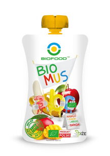 Mus Mango - Bananowo - Jabłkowy Bezglutenowy Bio 120 G - Bio Food [BIO]