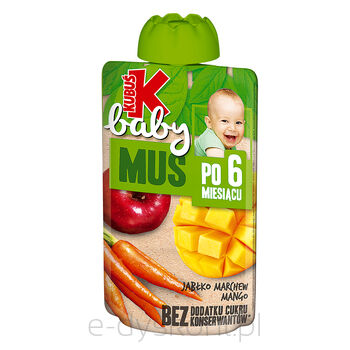 Kubuś Baby Mus Po 6 Miesiącu Jabłko Marchew Mango 100 G