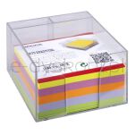 Office Products Przybornik Na Biurko Z Kolorowymi Karteczkami, Plastikowy, Transparentny - 2