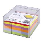 Office Products Przybornik Na Biurko Z Kolorowymi Karteczkami, Plastikowy, Transparentny - 3