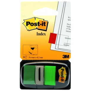Zakładki Indeksujące Post-It (680-3), Pp, 25,4X43,2Mm, 50 Kart., Zielone