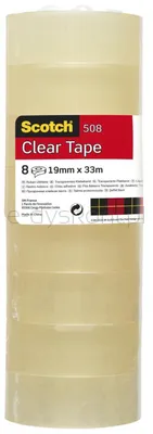 Taśma biurowa ekonomiczna SCOTCH® (508), 19mm, 33m, 8szt.