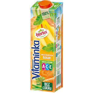 Hortex Vitaminka Jabłko, marchew, banan sok karton 1L