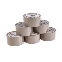 Office Products Taśma Pakowa 48Mm X 50Y, 36Mic, Ean Na 1Szt., Brązowa