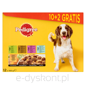 Pedigree Adult kurczak, jagnięcina, drób, wołowina 12x100g*4