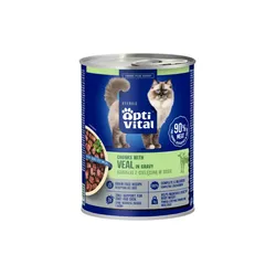 Optivital Puszka - Pełnoporcjowa Karma Dla Sterylizowanych Kotów. Z Cielęciną W Sosie 415G