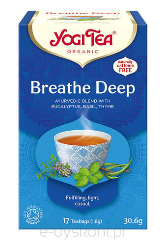 Herbatka Głęboki Oddech (Breathe Deep) Bio (17 X 1,8 G) 30,6 G - Yogi Tea [BIO]