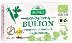 Ekowital Bulion Warzywny W Kostkach Bez Drożdży, Bez Olej u Palmowego Bezgl. Bio 60 G