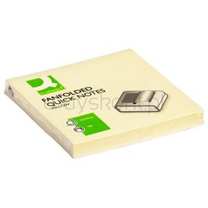 Q-Connect Bloczek samoprzylepny typu Z, 76x76mm, 1x100 kart., jasnożółty