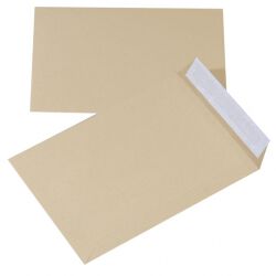 Office Products Koperty z taśmą silikonową HK, B4, 250x353mm, 90gsm, 250szt., brązowe