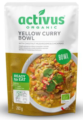 Activus Danie Żółte Curry Z Brązowymi Pieczarkami I Ciecierzycą Bezgl. Bio 283 G