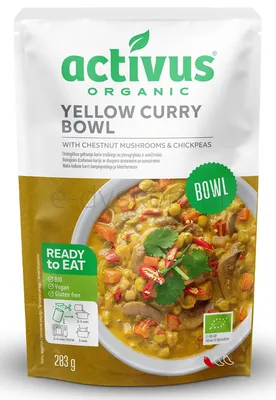 Danie Żółte Curry Z Brązowymi Pieczarkami I Ciecierzycą Bezgl. Bio 283 G