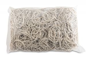 Office Products Gumki recepturki średnica 50mm, 1,5x1,5mm, 60% kauczuku, 1000g, zgrzewka, białe