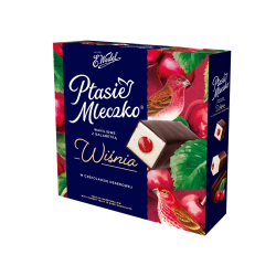 Wedel Ptasie Mleczko Waniliowe Z Galaretką Wiśniową W Czekoladzie Deserowej 340G