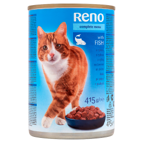 *Reno Pełnoporcjowa karma dla dorosłych kotów z rybą 415 g