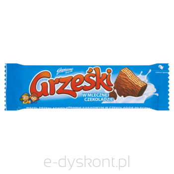 Grześki W Mlecznej Czekoladzie Wafel Przekładany Kremem Kakaowym W Czekoladzie Mlecznej 36 G