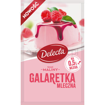 Delecta Galaretka mleczna malina 60 g