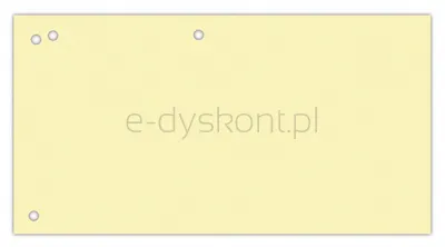 Office Products Przekładki karton, 1/3 A4, 240x105mm, 100szt., żółte 