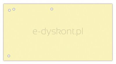 Office Products Przekładki karton, 1/3 A4, 240x105mm, 100szt., żółte 