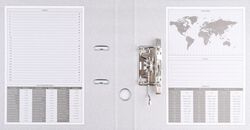 Segregator BASIC-S z szyną, PP, A4/50mm, bordowy