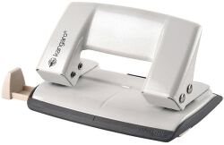 Kangaro Dziurkacz Aion-10G/S, dziurkuje do 10 kartek, metalowy, w pudełku PP, metaliczny biały