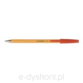 Długopis Q-Connect Z Wymiennym Wkładem 0,4Mm (Linia), Czerwony