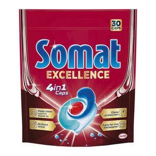 Somat Excellence 4 w 1 Caps Kapsułki do mycia naczyń w zmywarkach 570 g (30 sztuk)