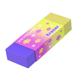 Keyroad Gumka do ścierania, pastel, tęczowa, 50x19x10 mm, display, mix kolorów