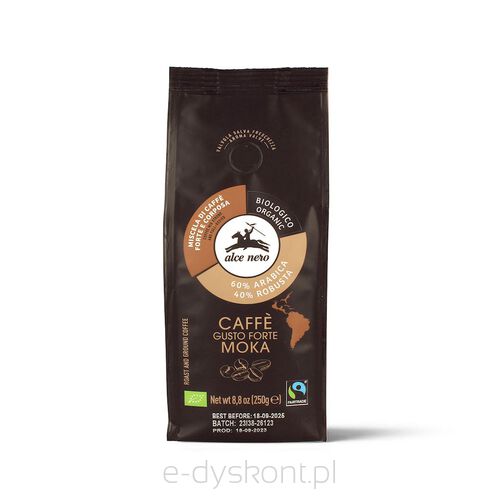 Kawa Mielona Arabica/Robusta Strong Fair Trade Bio 250 G - Alce Nero [BIO]