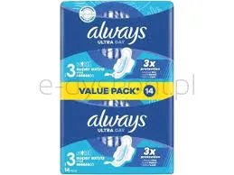 Always Podpaski Ultra Super Extra ze skrzydełkami 14 szt.