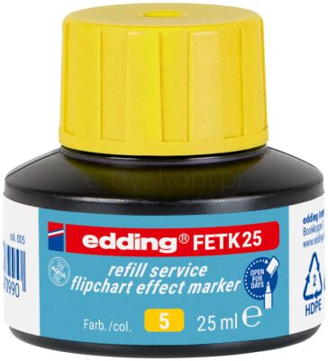 Edding Tusz do uzupełniania markerów do flipchartów e-FETK 25 żółty