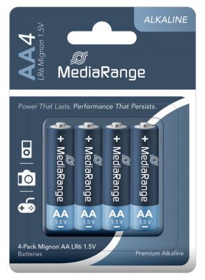 Mediarange Baterie alkaliczne Premium Mignon AA, LR6, 1,5V, 4szt.