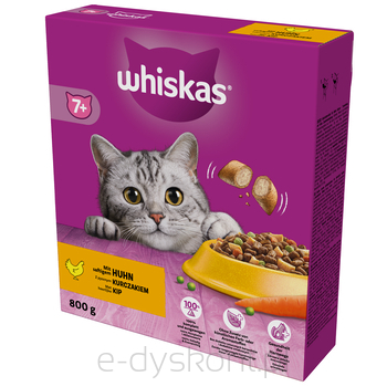 Whiskas 7+ Sucha Karma Z Kurczakiem 800 G