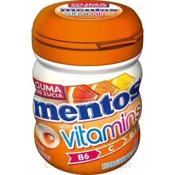 Mentos Guma Do Żucia Z Witaminami O Smaku Owoców Cytrusowych 50G